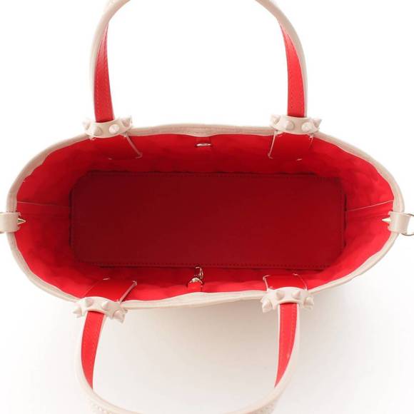 Christian Louboutin Cabata Studded Shoulder Pink Mini Handbag - Picture 6 of 9